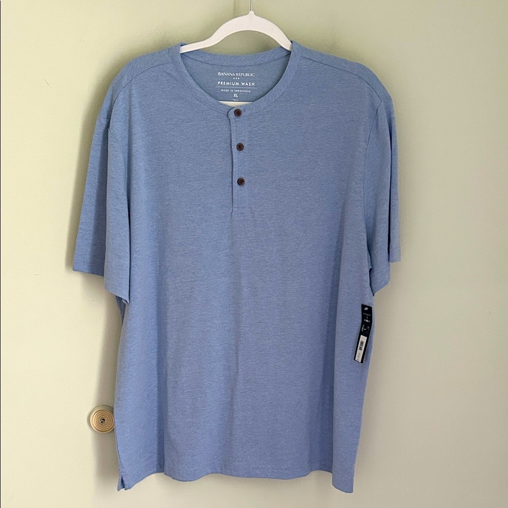 Banana Republic Blue Henley Shirt